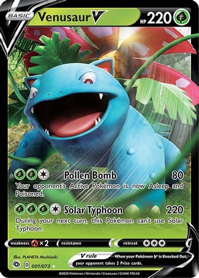 Venusaur V Champion's Path Pokemon card