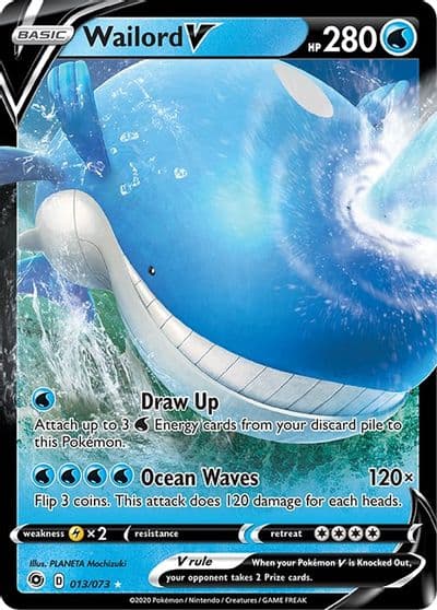 Wailord V Champion's Path Pokemon card