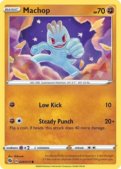 Machop Champion's Path Pokemon card