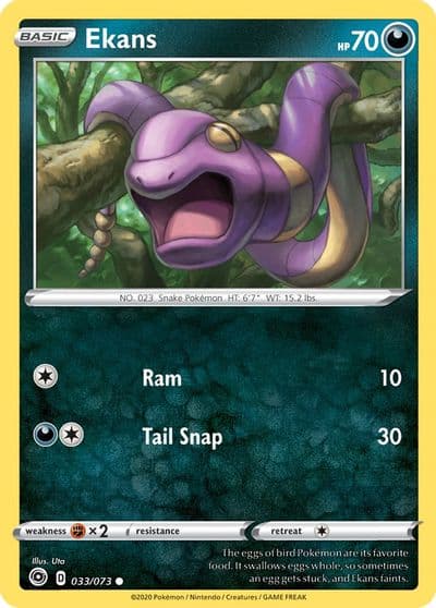 Ekans Champion's Path Pokemon card