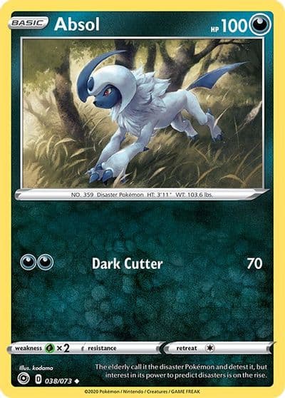 Absol Champion's Path Pokemon card