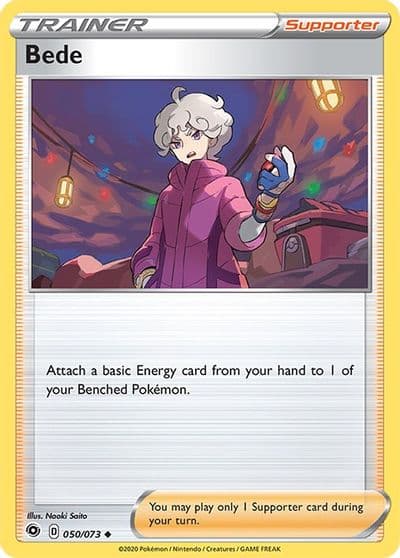 Bede Champion's Path Pokemon card