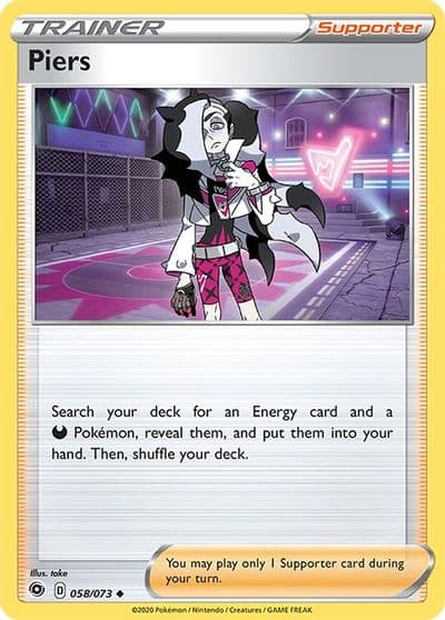 Piers Champion's Path Pokemon card