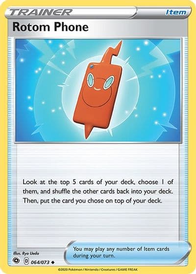 Rotom Phone Champion's Path Pokemon card