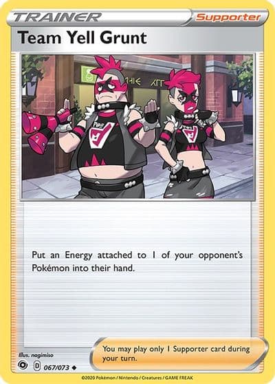 Team Yell Grunt Champion's Path Pokemon card