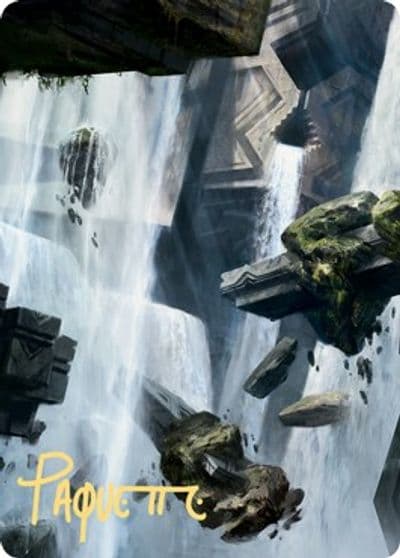 Island Art Card 10 81 Gold Stamped Signature Art Series: Zendikar Rising Magic card