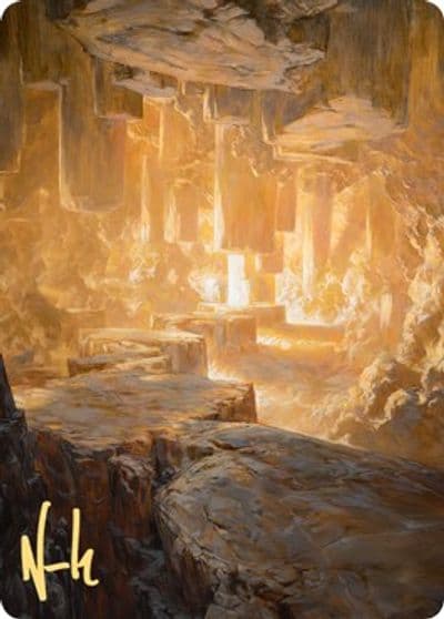 Pillarverge Pathway Art Card Gold Stamped Signature Art Series: Zendikar Rising Magic card