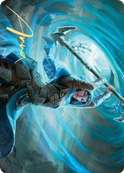 Sea Gate Stormcaller Art Card Gold Stamped Signature Art Series: Zendikar Rising Magic card