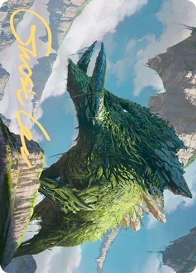Yasharn Implacable Earth Art Card Gold Stamped Signature Art Series: Zendikar Rising Magic card