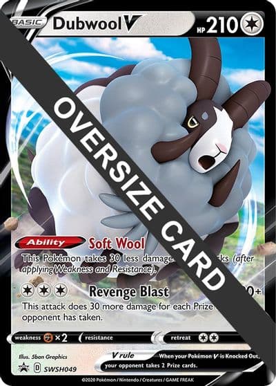 Dubwool V - SWSH049 Jumbo Cards Pokemon card