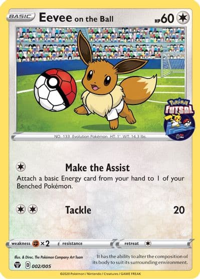 Eevee on the Ball (Pokemon Futsal) Miscellaneous Cards & Products Pokemon card