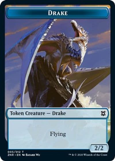Drake Hydra Double Sided Token Zendikar Rising Magic card