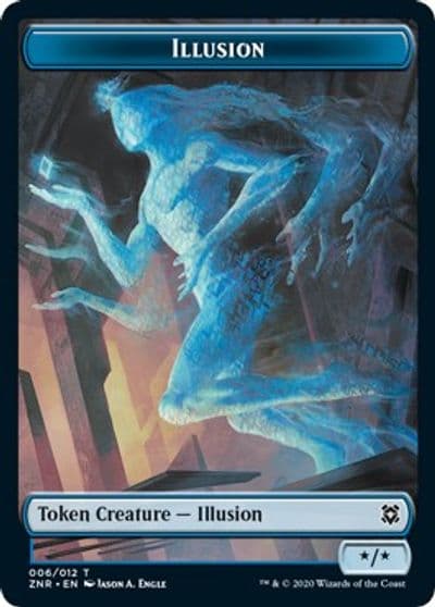 Illusion Plant Double Sided Token Zendikar Rising Magic card