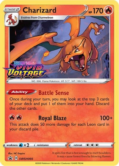 Charizard - SWSH066 (Prerelease) SWSH: Sword & Shield Promo Cards Pokemon card