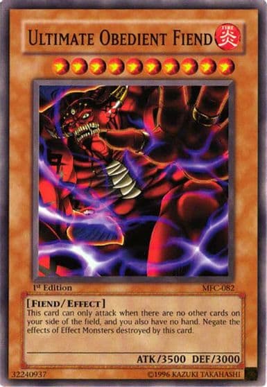 Ultimate Obedient Fiend Magician's Force Yu-Gi-Oh! card