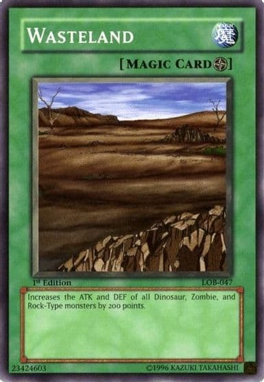 Wasteland The Legend of Blue Eyes White Dragon Yu-Gi-Oh! card