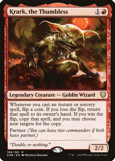 Krark the Thumbless Commander Legends Magic card