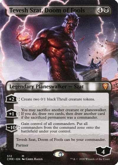 Tevesh Szat Doom of Fools Borderless Commander Legends Magic card