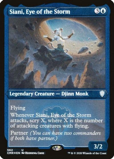 Siani Eye of the Storm Foil Etched Commander Legends Magic card