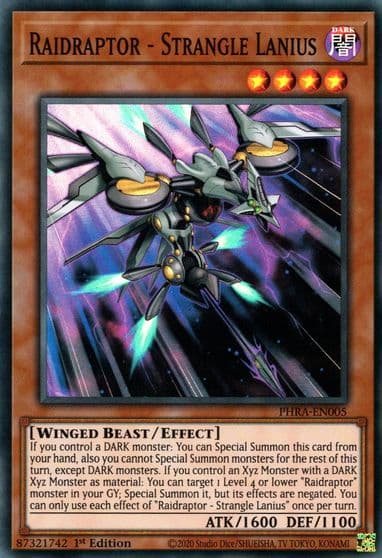 Raidraptor Strangle Lanius Phantom Rage Yu-Gi-Oh! card