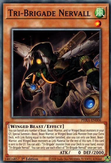 Tri Brigade Nervall Phantom Rage Yu-Gi-Oh! card