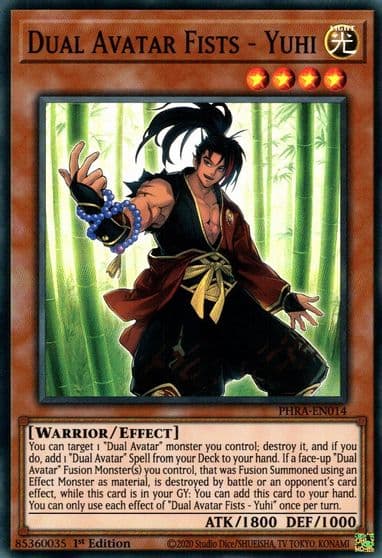 Dual Avatar Fists Yuhi Phantom Rage Yu-Gi-Oh! card