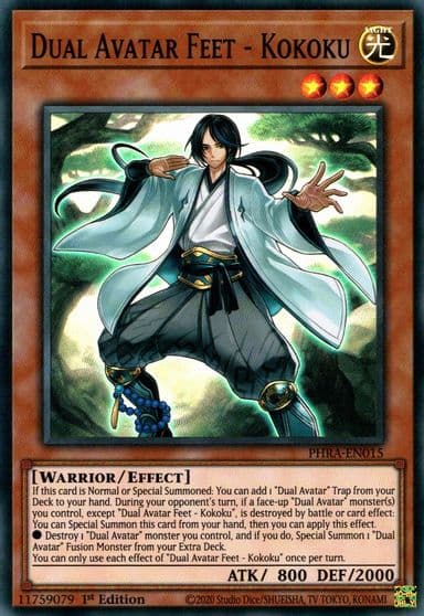 Dual Avatar Feet Kokoku Phantom Rage Yu-Gi-Oh! card