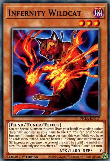 Infernity Wildcat Phantom Rage Yu-Gi-Oh! card