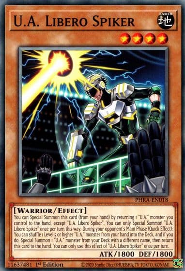UA Libero Spiker Phantom Rage Yu-Gi-Oh! card