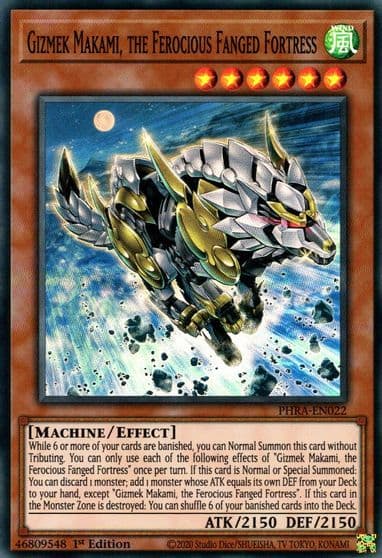 Gizmek Makami the Ferocious Fanged Fortress Phantom Rage Yu-Gi-Oh! card