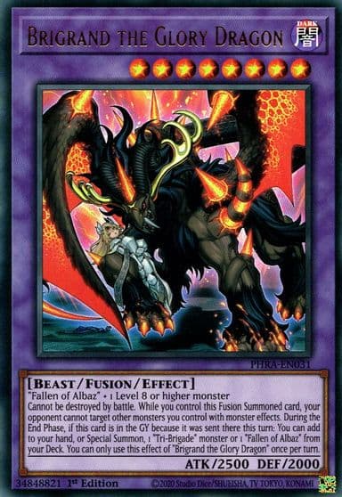 Brigrand the Glory Dragon Phantom Rage Yu-Gi-Oh! card