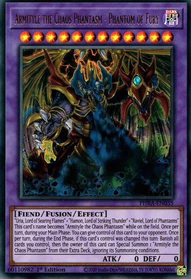 Armityle the Chaos Phantasm Phantom of Fury Phantom Rage Yu-Gi-Oh! card