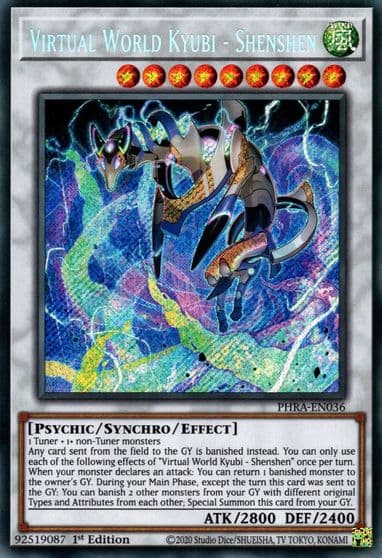 Virtual World Kyubi Shenshen Phantom Rage Yu-Gi-Oh! card
