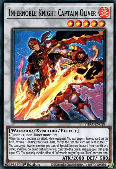 Infernoble Knight Captain Oliver Phantom Rage Yu-Gi-Oh! card