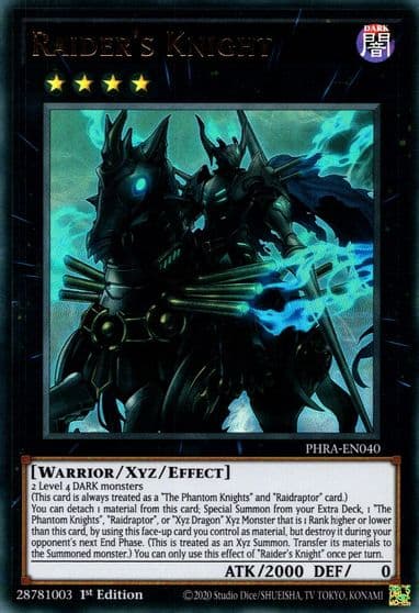 Raiders Knight Phantom Rage Yu-Gi-Oh! card