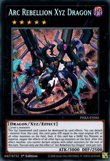 Arc Rebellion Xyz Dragon Phantom Rage Yu-Gi-Oh! card