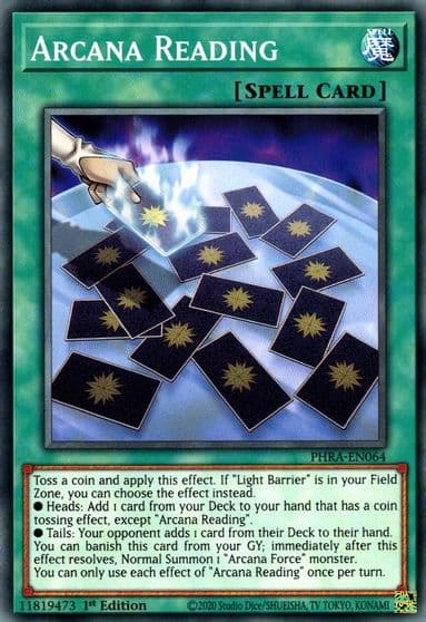 Arcana Reading Phantom Rage Yu-Gi-Oh! card