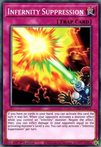 Infernity Suppression Phantom Rage Yu-Gi-Oh! card