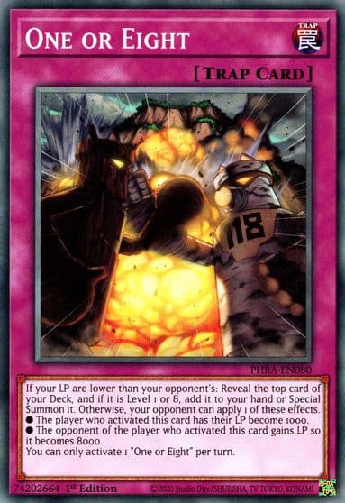One or Eight Phantom Rage Yu-Gi-Oh! card