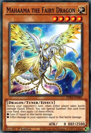 Mahaama the Fairy Dragon Phantom Rage Yu-Gi-Oh! card