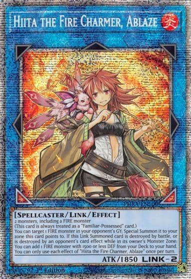 Hiita the Fire Charmer Ablaze Starlight Rare Phantom Rage Yu-Gi-Oh! card