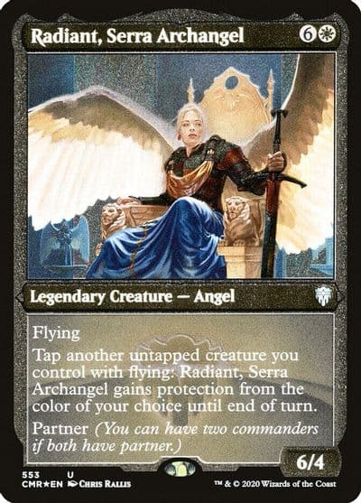 Radiant Serra Archangel Foil Etched Commander Legends Magic card