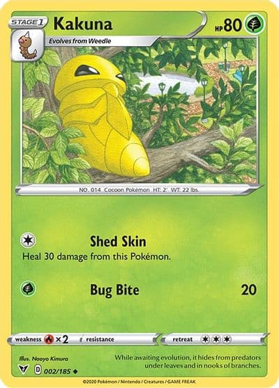 Kakuna SWSH04: Vivid Voltage Pokemon card