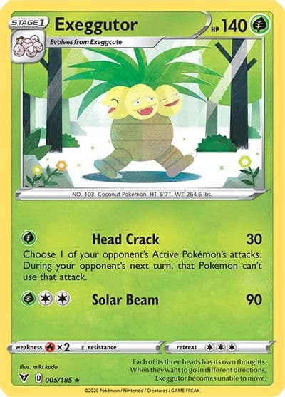 Exeggutor SWSH04: Vivid Voltage Pokemon card