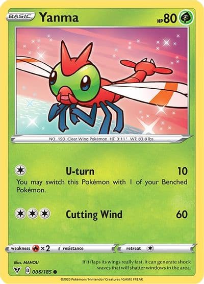 Yanma SWSH04: Vivid Voltage Pokemon card