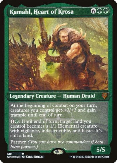 Kamahl Heart of Krosa Foil Etched Commander Legends Magic card