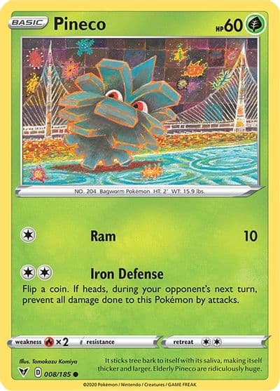 Pineco SWSH04: Vivid Voltage Pokemon card