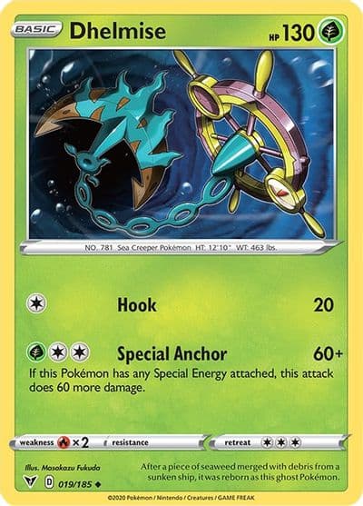 Dhelmise SWSH04: Vivid Voltage Pokemon card