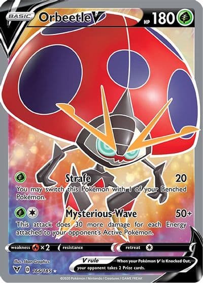 Orbeetle V (Full Art) SWSH04: Vivid Voltage Pokemon card