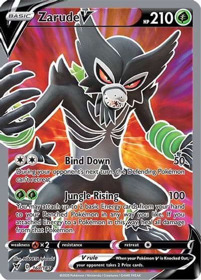 Zarude V (Full Art) SWSH04: Vivid Voltage Pokemon card